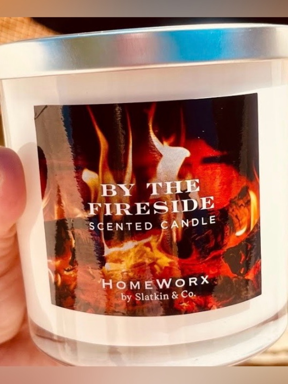 HOMEWORX By The Fireside 3 wick Candle
